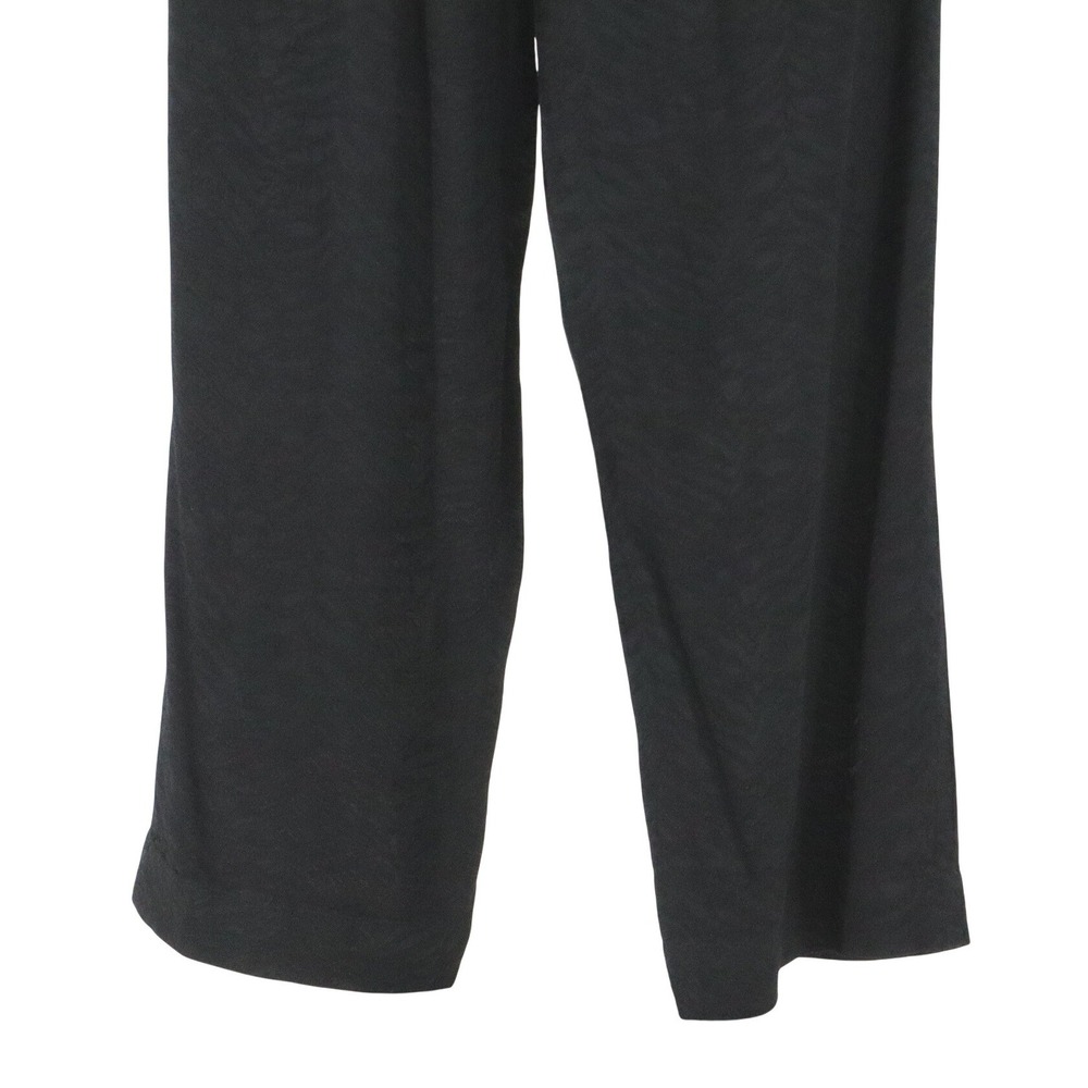 Sundays Black Textured Animal Print Ankle Trousers 2 Belted Pants - Picture 6 of 8